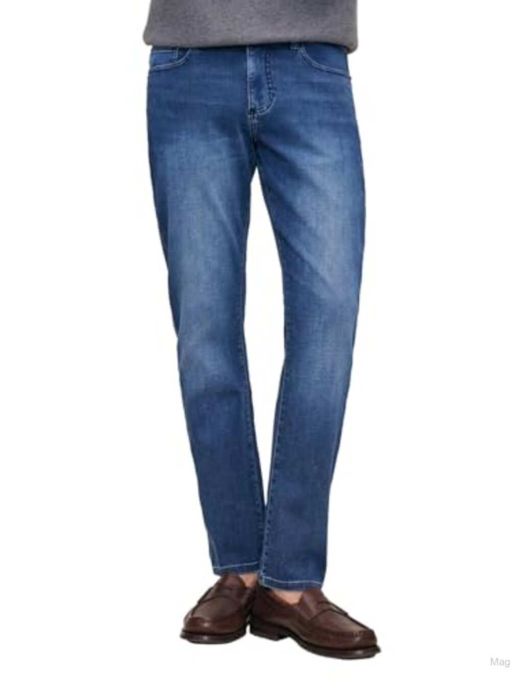 DL1961 Russell Slim Straight Jeans Lightweight Stretch Denim Mid Rise